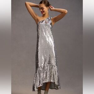 Anthropologie Maeve One Shoulder Sequin Dress Sizes XXS and SP left NWOT